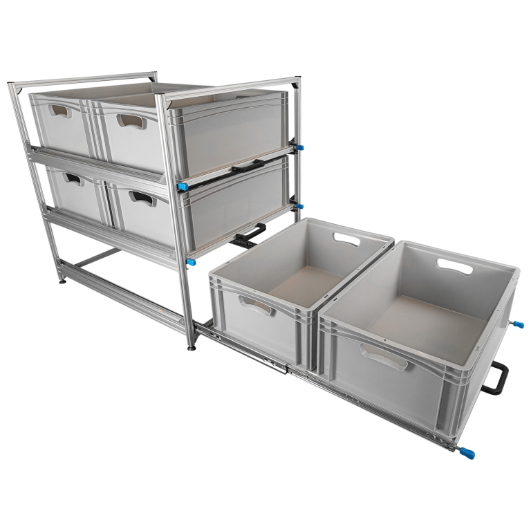 Wohnmobil Regal Aluminium Tower 3 - 800 - mit 3 Auszügen