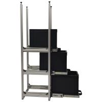 Wohnmobil Regal Aluminium Mini Tower mit 3 Auszügen