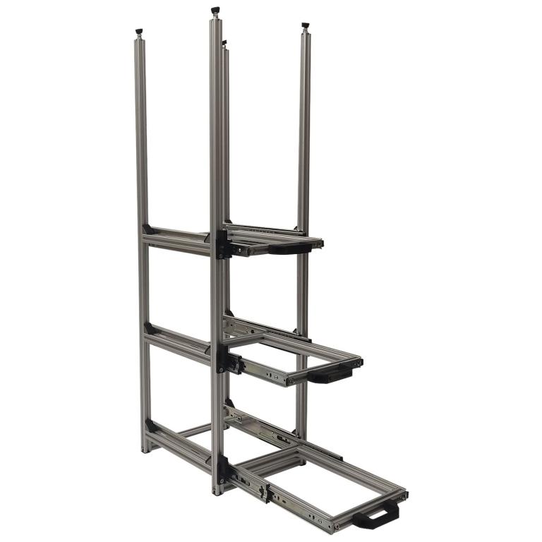Wohnmobil Regal Aluminium Mini Tower mit 3 Auszügen