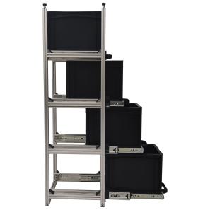 Wohnmobil Regal Aluminium Mini Tower mit 4 Auszügen