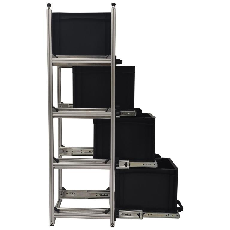 Wohnmobil Regal Aluminium Mini Tower mit 4 Auszügen