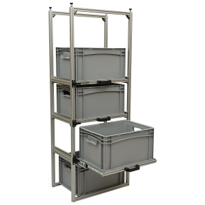 Wohnmobil Regal Aluminium Tower 2 mit 3 Auszügen