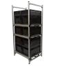 Wohnmobil Regal Aluminium Tower 4 mit 3 Auszügen