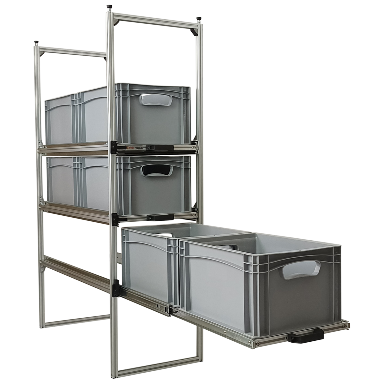 Wohnmobil Regal Aluminium Tower 1 - 800 - mit 3 Auszügen