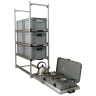 Wohnmobil Regal Aluminium Tower 1 - 800 - mit 3 Auszügen und Einlegeboden