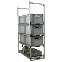 Wohnmobil Regal Aluminium Tower 1 - 800 - mit 3 Auszügen und Einlegeboden