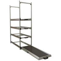 Wohnmobil Regal Aluminium Tower 1 - 800 - mit 3 Auszügen und Einlegeboden