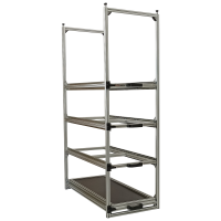 Wohnmobil Regal Aluminium Tower 1 - 800 - mit 3 Auszügen und Einlegeboden