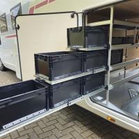 Wohnmobil Regal Aluminium Tower 1 - 1200 - mit 3 Auszügen
