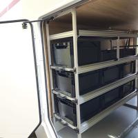 Wohnmobil Regal Aluminium Tower 1 - 1200 - mit 3 Auszügen