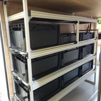 Wohnmobil Regal Aluminium Tower 1 - 1200 - mit 3 Auszügen
