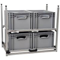 Wohnmobil Regal Aluminium Tower 3 mit 1 Auszug und 1 Rahmen