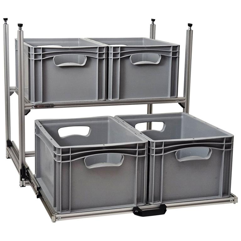 Wohnmobil Regal Aluminium Tower 3 mit 1 Auszug und 1 Rahmen