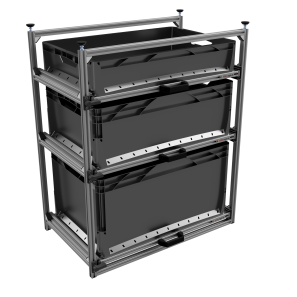 Wohnmobil Regal Aluminium Tower 3 mit 3 Auszügen