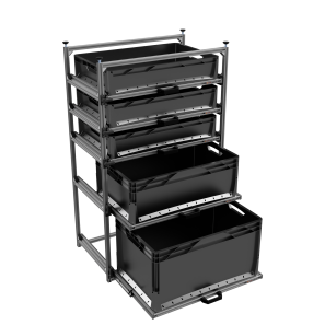 Wohnmobil Regal Aluminium Tower 3 mit 5 Auszügen