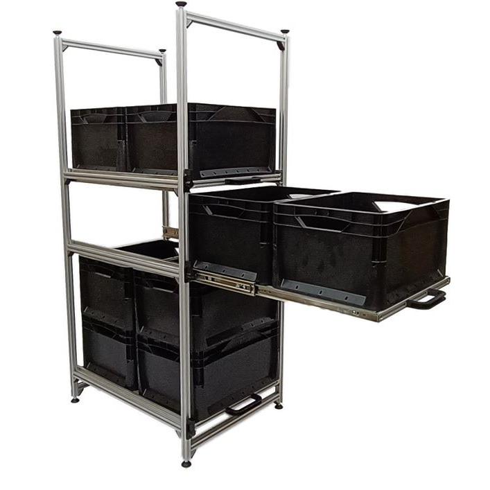 Wohnmobil Regal Aluminium Tower 4 mit 3 Auszügen