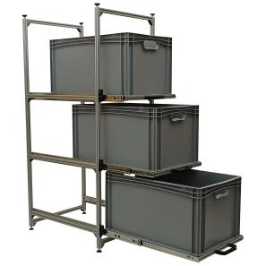 Wohnmobil Regal Aluminium Tower 4 - 600 - mit 3 Auszügen