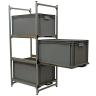 Wohnmobil Regal Aluminium Tower 4 - 600 - mit 3 Auszügen