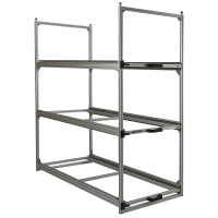 Wohnmobil Regal Aluminium Tower 4 - 1200 - mit 3 Auszügen