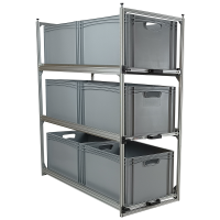 Wohnmobil Regal Aluminium Tower 4 - 1200 - mit 3 Auszügen