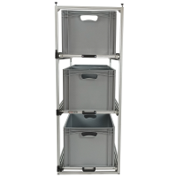 Wohnmobil Regal Aluminium Tower 4 - 1200 - mit 3 Auszügen