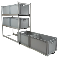 Wohnmobil Regal Aluminium Tower 4 - 1200 - mit 3 Auszügen