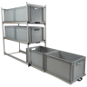 Wohnmobil Regal Aluminium Tower 4 - 1200 - mit 3 Auszügen