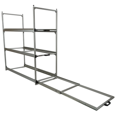 Wohnmobil Regal Aluminium Tower 4 - 1200 - mit 3 Auszügen