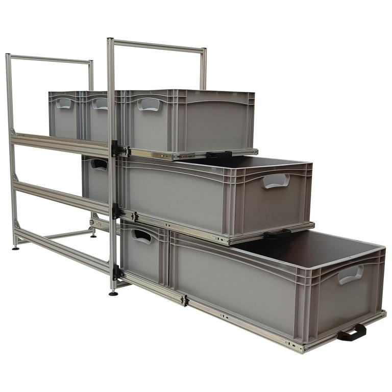 Wohnmobil Regal Aluminium Tower 4 - 900 - mit 3 Auszügen