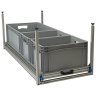 Wohnmobil Regal Aluminium Auszug Unterboden 1200x400 mit Boxen