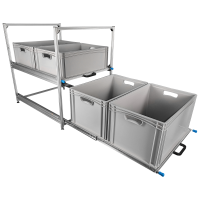Wohnmobil Regal Aluminium Tower 3 - 800 - mit 2 Auszügen