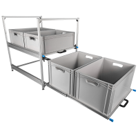 Wohnmobil Regal Aluminium Tower 3 - 800 - mit 2 Auszügen